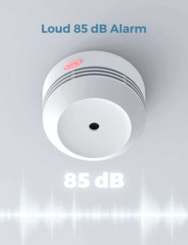 AEGISLINK Wi-Fi Smoke Detector, Wireless Smart Fire Smoke Alarm with App Control, Replaceable Lithium Battery, Auto Self-Check Function, S-WF240, 1-Pack - Image 5