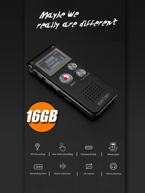 Digital Voice Recorder, 64GB USB Recording Device with 750 Hrs Recording Capacity,Digital Audio Recorder Perfect Capture Every Word for Lecture Interview Meeting Class etc - Image 3