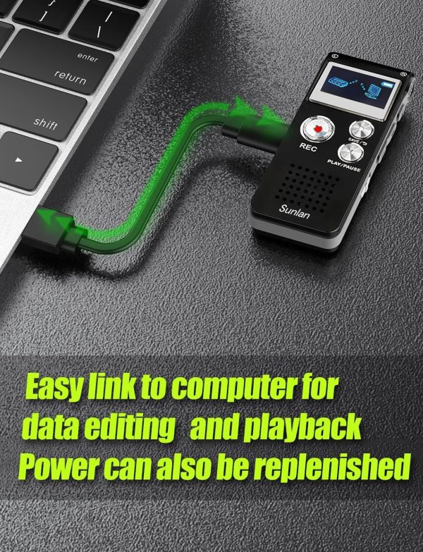 Digital Voice Recorder, 64GB USB Recording Device with 750 Hrs Recording Capacity,Digital Audio Recorder Perfect Capture Every Word for Lecture Interview Meeting Class etc - Image 5