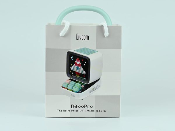 Divoom Ditoo Pixel Art Gaming Portable Bluetooth Speaker with App Controlled 16X16 LED Front Panel, Also a Smart Alarm (White) - Image 7