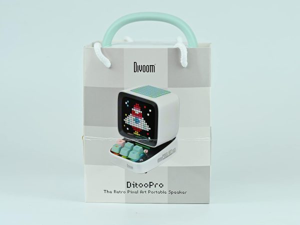 Divoom Ditoo Pixel Art Gaming Portable Bluetooth Speaker with App Controlled 16X16 LED Front Panel, Also a Smart Alarm (White) - Image 9