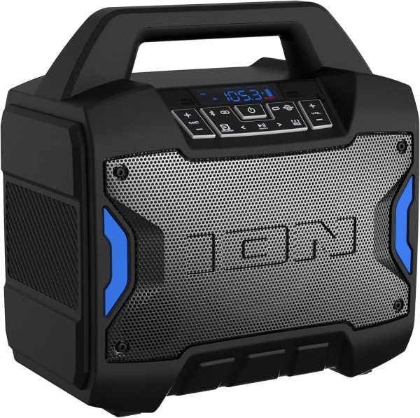 ION Tailgater Boom - Outdoor Portable Bluetooth Speaker with Mic in, FM Radio, USB Port, Battery, IPX5 Water-Resistant, Wireless Stereo-Link, App, 60W - Image 9