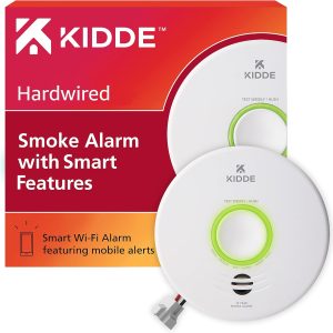 Kidde Smart Smoke Detector, WiFi, Alexa Compatible Device, Hardwired w/Battery Backup, Voice & App Alerts
