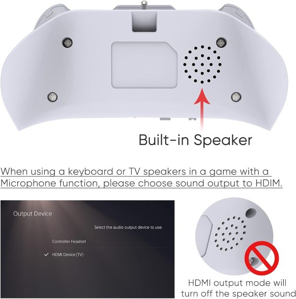 Wireless Controller Keyboard for PS5, Bluetooth 3.0 Mini Portable Gamepad Chatpad with Built-in Speaker & 3.5MM Audio Jack for Playstation 5 Voice Chat Board for Messaging and Gaming Live Chat - Image 6