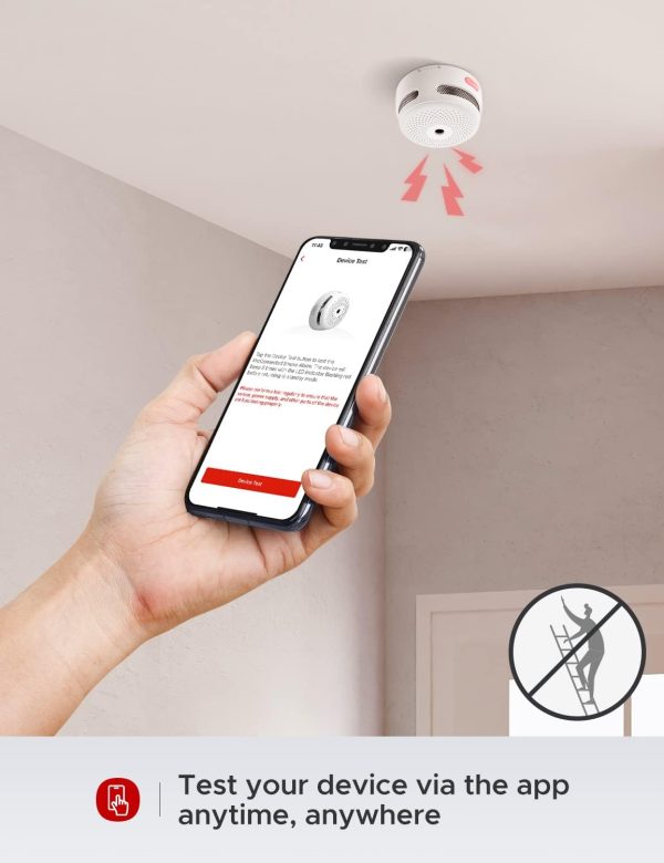 X-Sense Smart Smoke Detector Fire Alarm with Replaceable Battery, Wi-Fi Smoke Detector, Real-Time App Notifications, XS01-WX, 1-Pack - Image 4