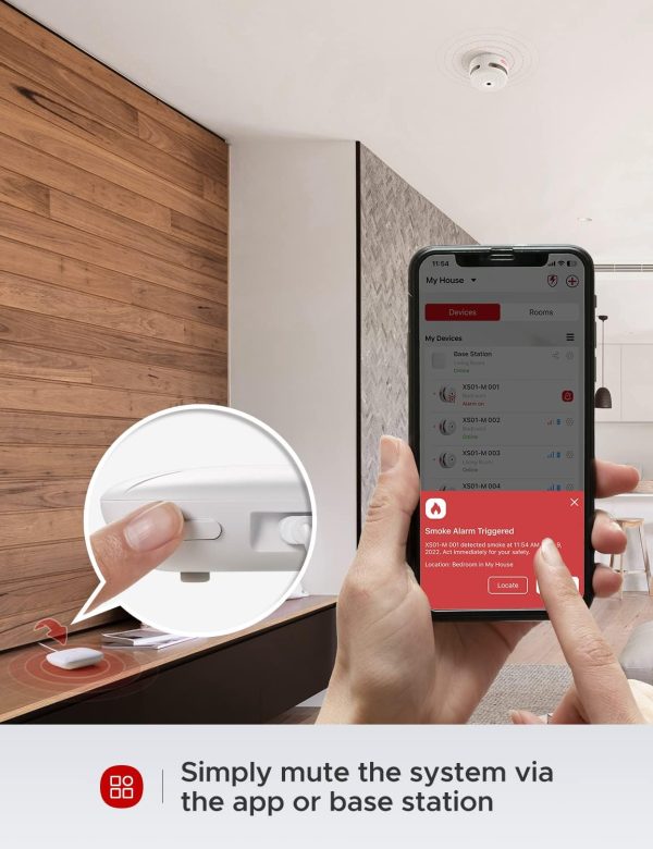 X-Sense Smart Smoke Detector Fire Alarm with Replaceable Battery, Wi-Fi Smoke Detector, Real-Time App Notifications, XS01-WX, 1-Pack - Image 8