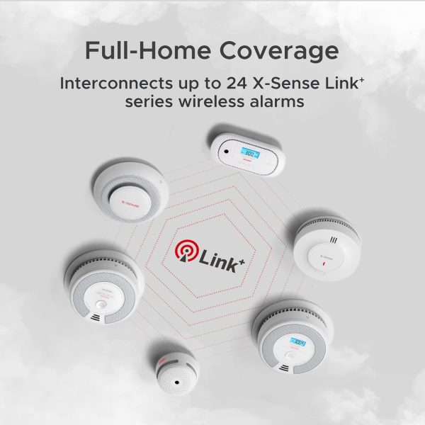 X-Sense Wireless Interconnected Smoke Detector Battery Powered Fire Alarm with Over 820 feet Transmission Range, XS01-WR Link+, 6-Pack - Image 3